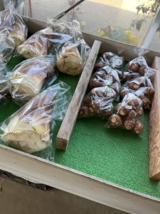 常総市の堀越農園では農産物直売コーナーもあった