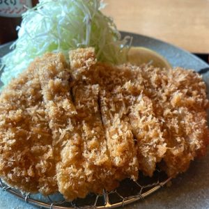 とんかつを細切りにしてもらった。