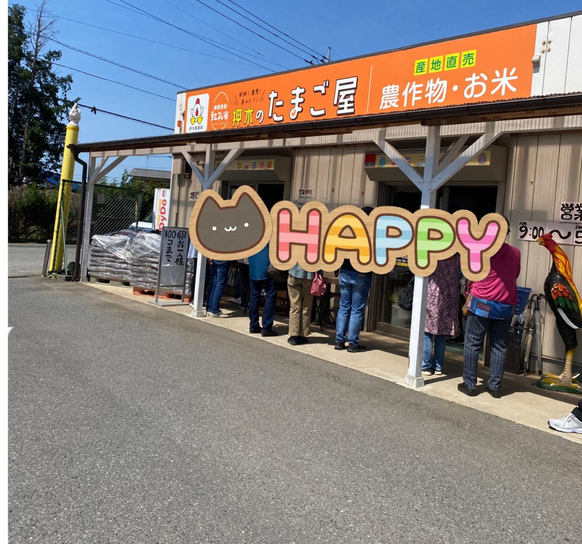 龍ヶ崎市にあるたまご屋（押木養鶏場）で数十分ならんでたまご買ってきた