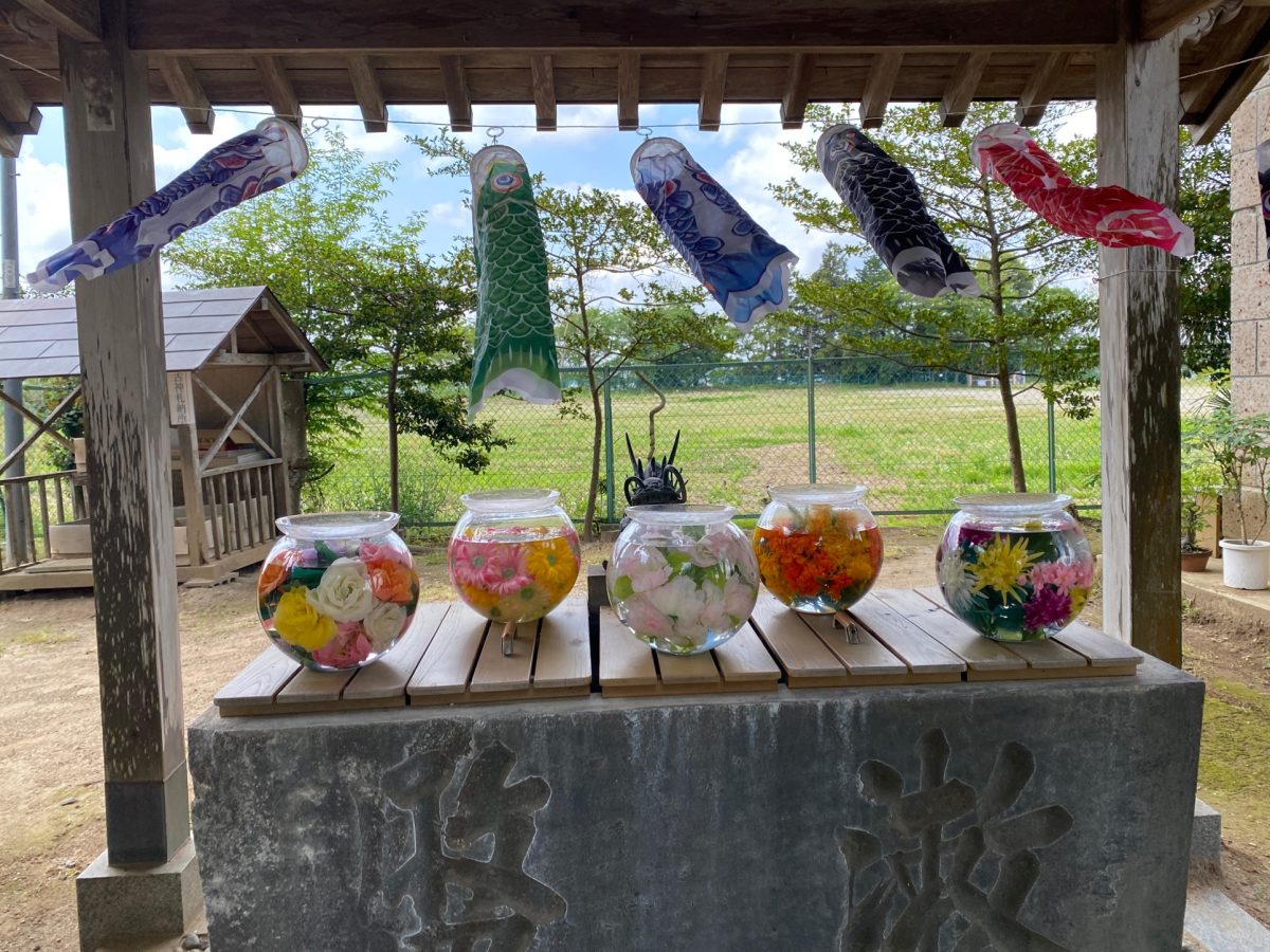 素鵞神社の花手水