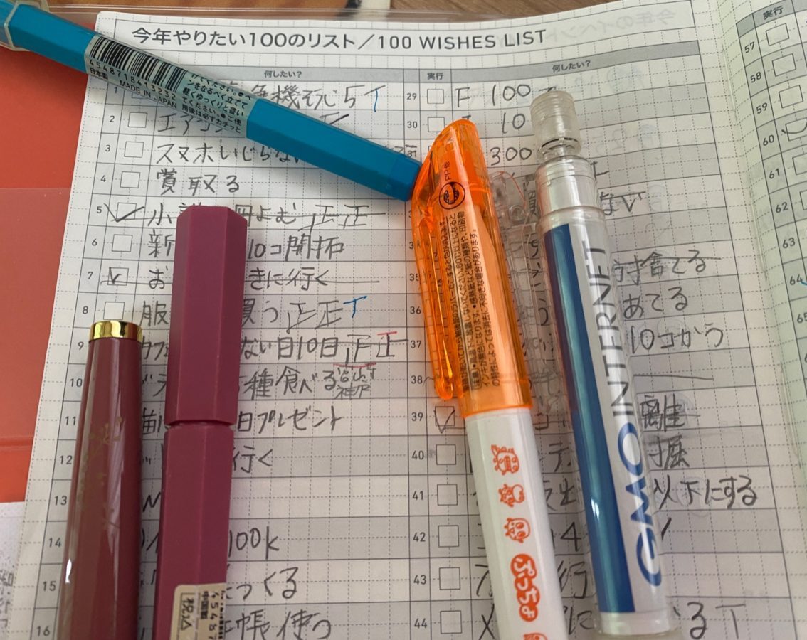 ジブン手帳の100の目標ページ