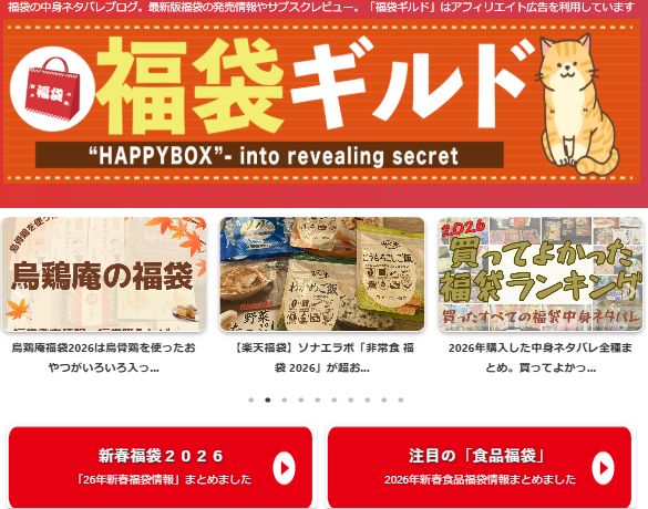 運営しているブログのスクショ