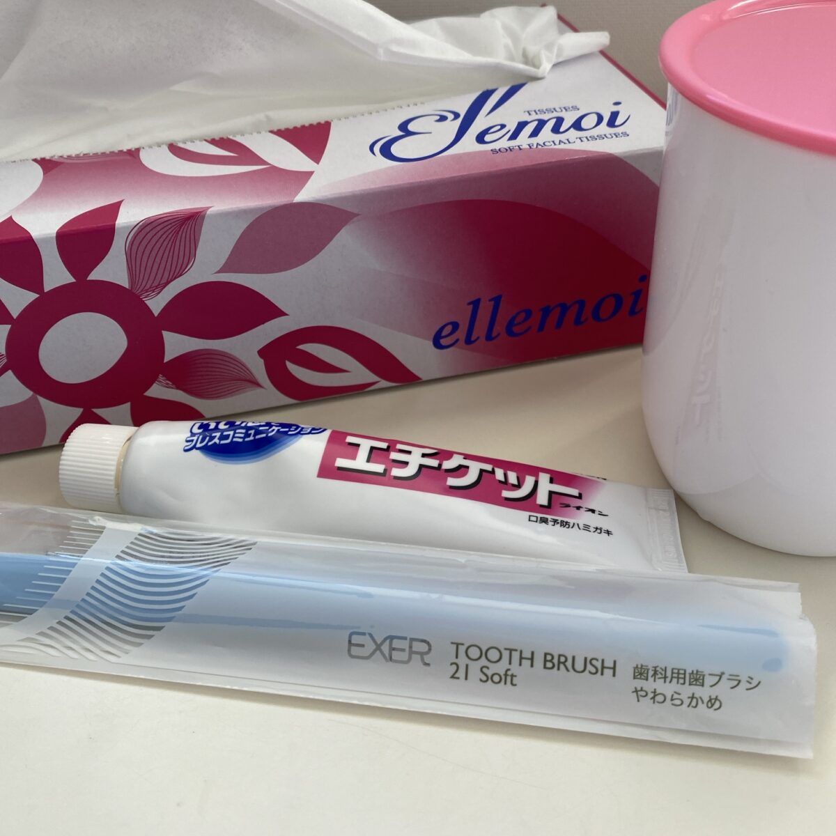 牛久愛和総合病院でレンタルプランを利用。Cセットについてきた歯ブラシたち