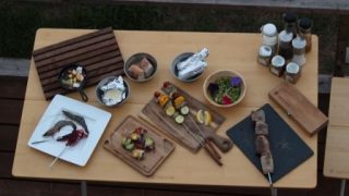 グランピングでバーベキューした