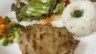 牛久にある南部珈琲で注文したランチのあぶり焼きチキン
