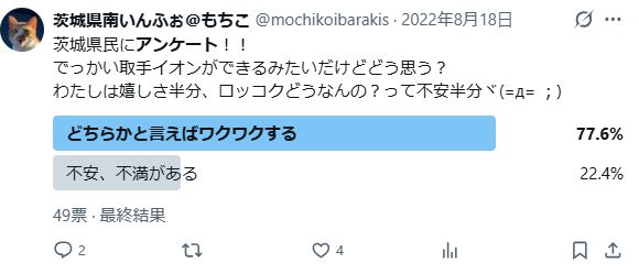 取手のイオンってどうなの？というアンケート結果